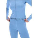Ted Baker Sport Womens MARIE Essentials Cropped Zip Up Jacket Light Blue