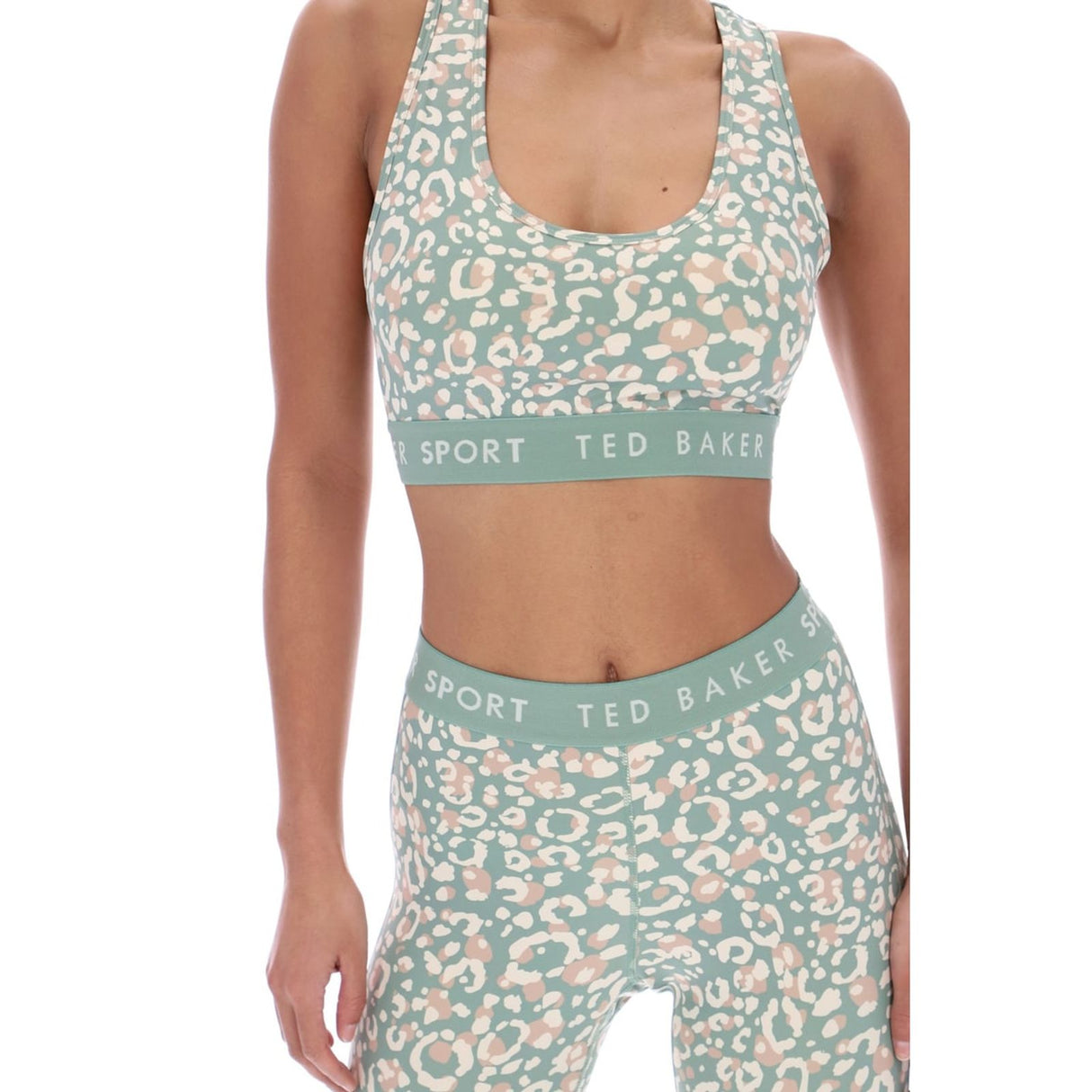 Ted Baker Sport Womens PANSY Essentials Printed Bra Light Green