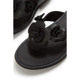 Fitflop Womens Gracie Flower Flip-Flops Black