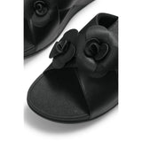 Fitflop Womens Lulu Flower Cross Slides Black
