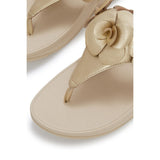 Fitflop Womens Lulu Flower Toe-Post Sandals Platino
