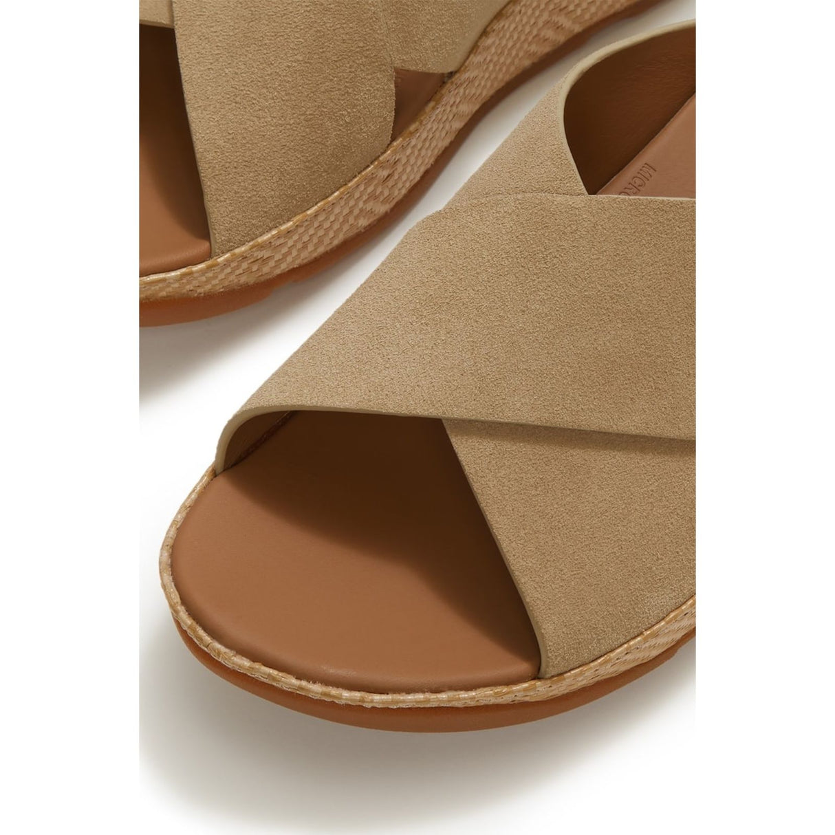 Fitflop Womens Lulu Lux Graphic-Weave Slides Cappuccino