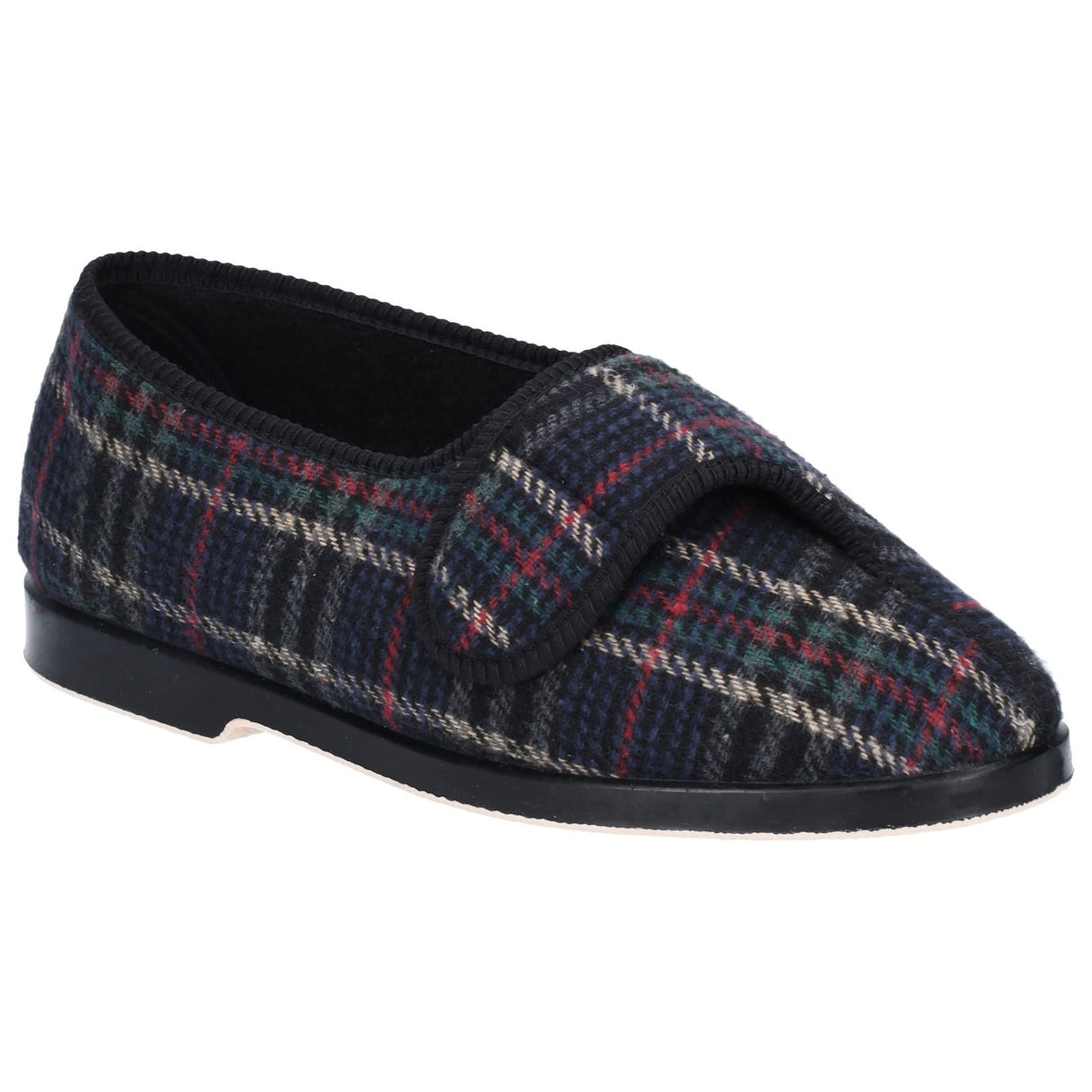 GBS Mens Bill Touch Fastening Slipper Check