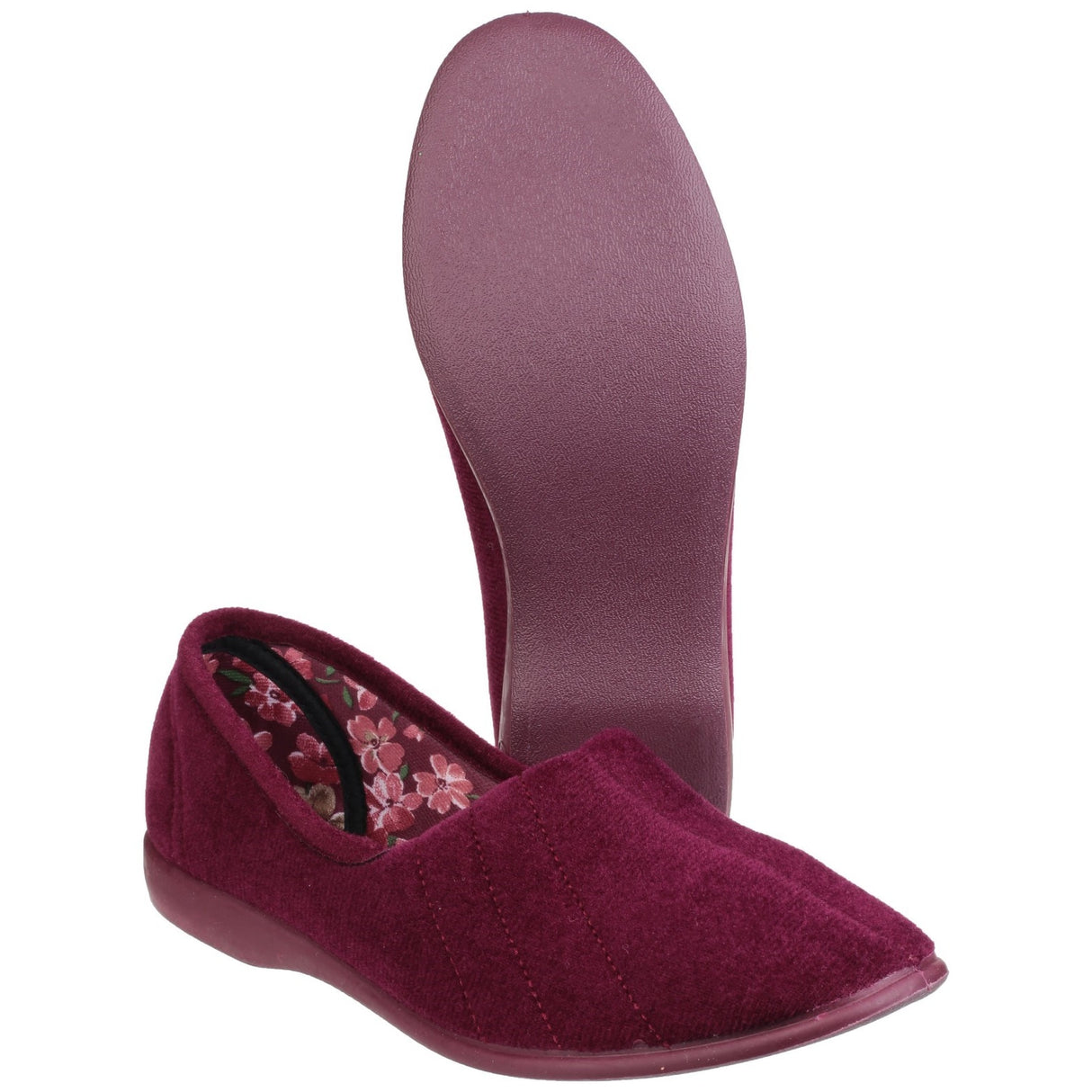 GBS Womens Audrey Ladies Slipper Burgundy