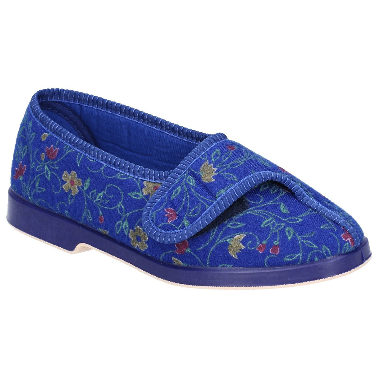 GBS Womens Wilma Ladies Wide Fit Slipper Blue