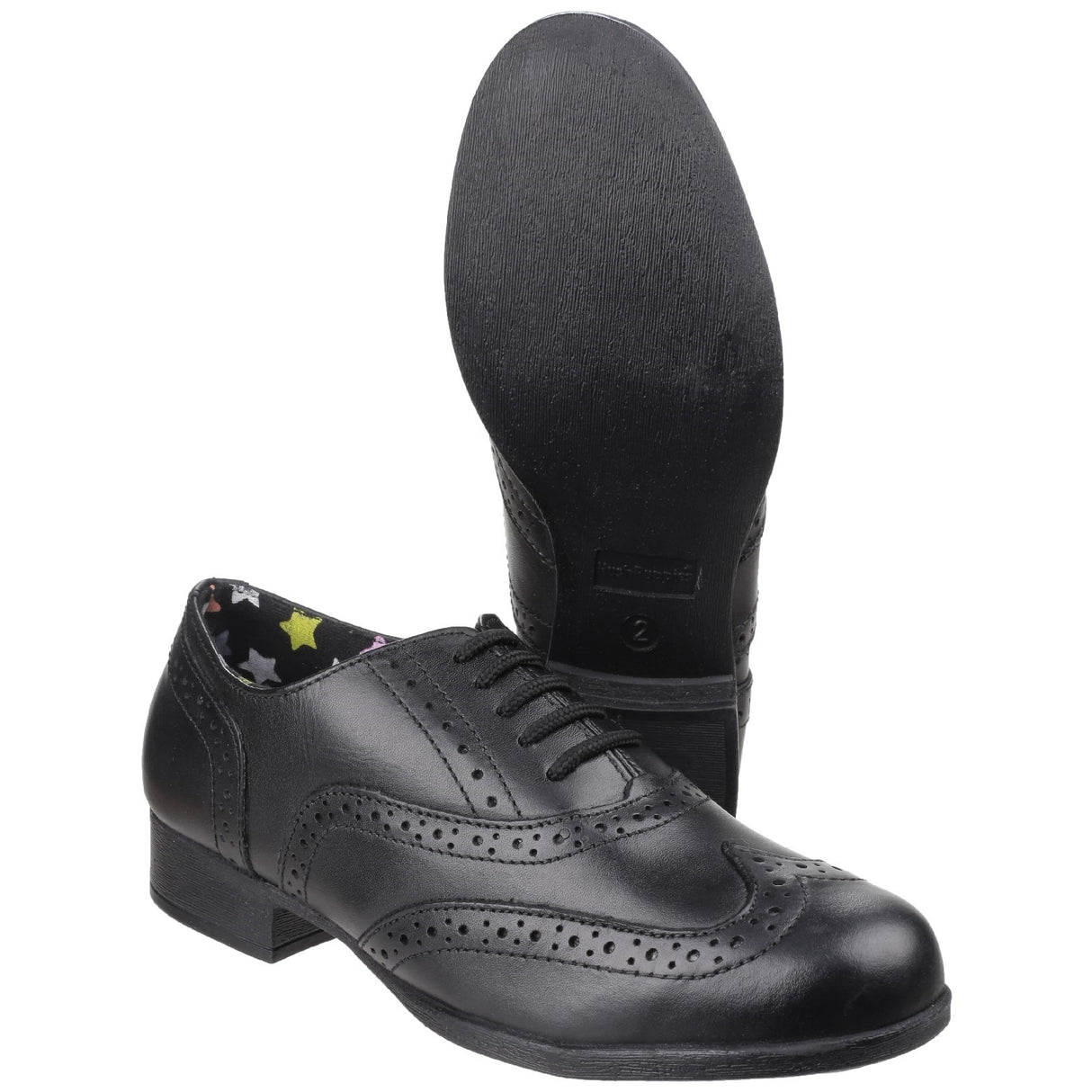 Hush Puppies Girls Kada Junior School Shoe Black