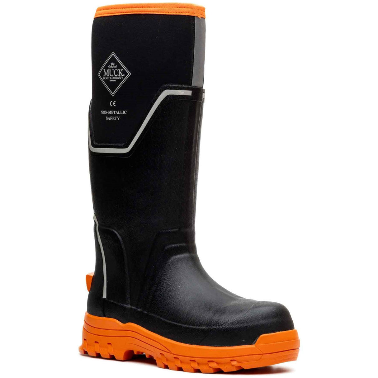 Muck Boots Womens Grit S5 Safety Wellington Black/Orange