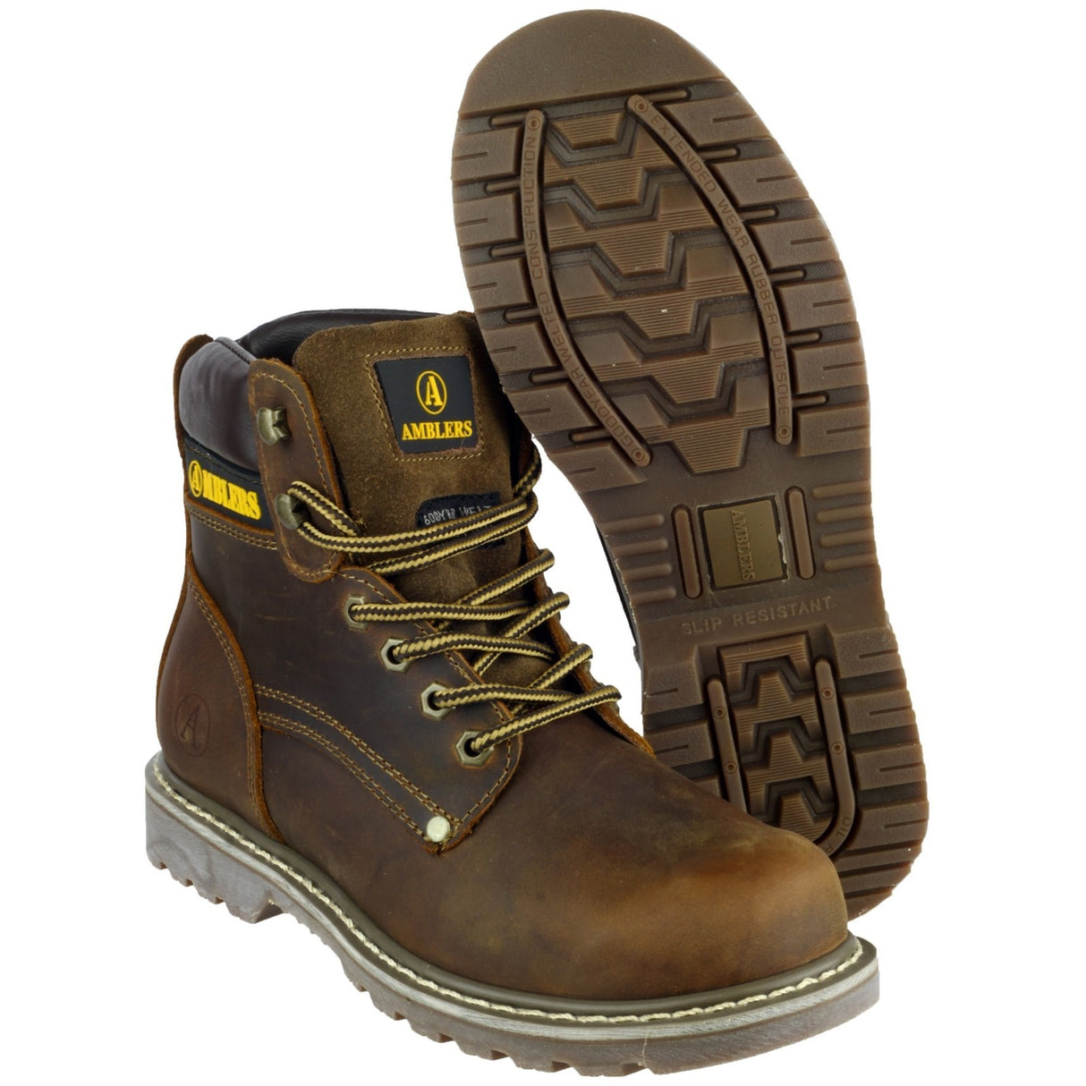 Amblers Mens Dorking Casual Boot Brown Crazy Horse