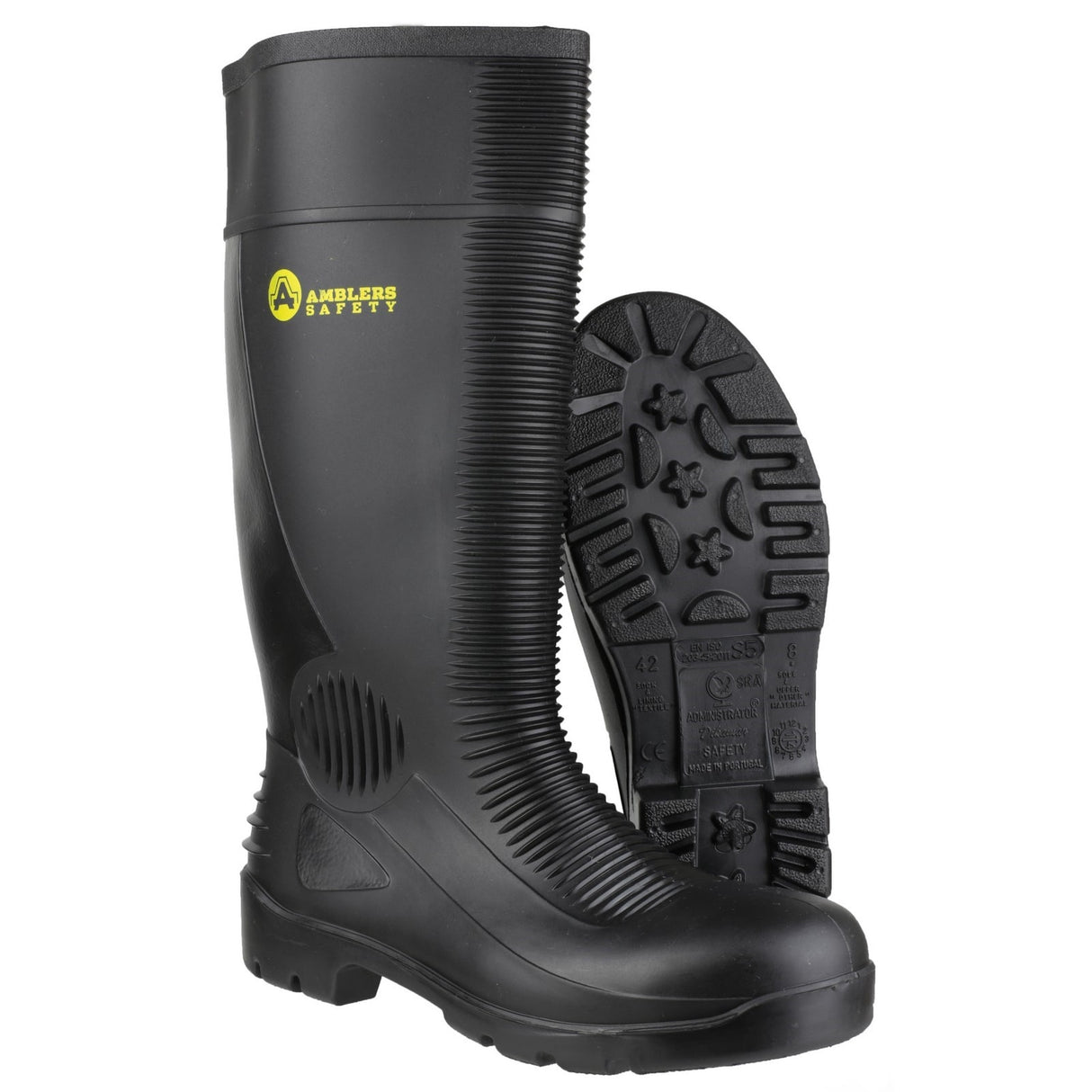 Amblers Safety Unisex FS100 Construction Safety Wellington Black
