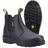 Amblers Safety Unisex FS116 Hardwearing Pull on Safety Dealer Boot Black
