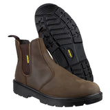 Amblers Safety Unisex FS128 Hardwearing Pull On Safety Dealer Boot Brown