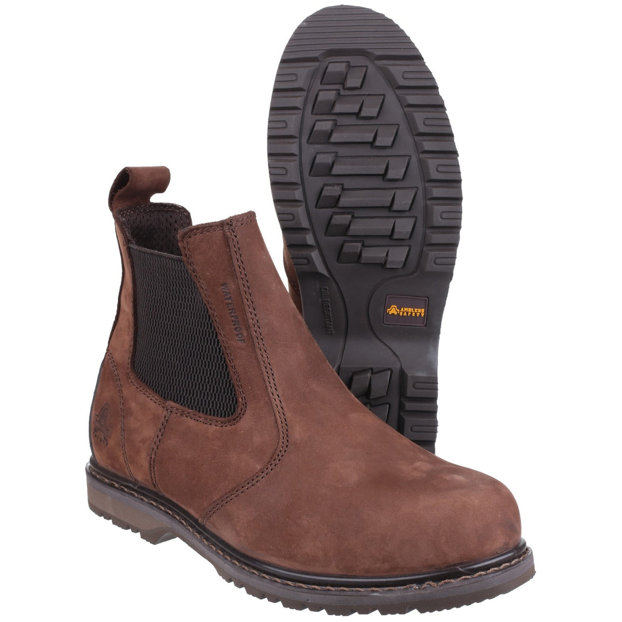 Amblers Safety Unisex AS148 Sperrin Lightweight Waterproof Pull On Dealer Safety Boot Brown
