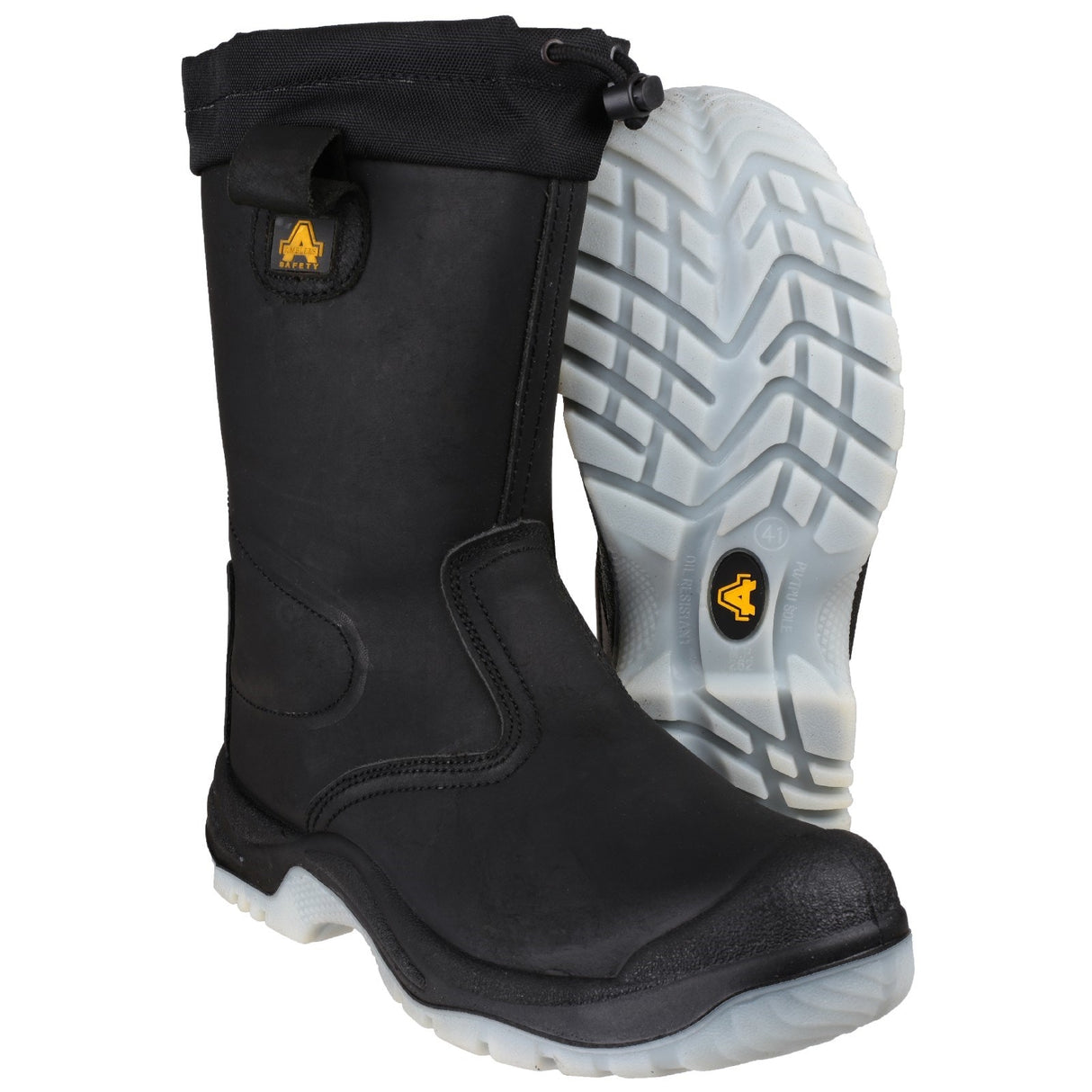 Amblers Safety Unisex FS209 Water Resistant Pull On Safety Rigger Boot Black