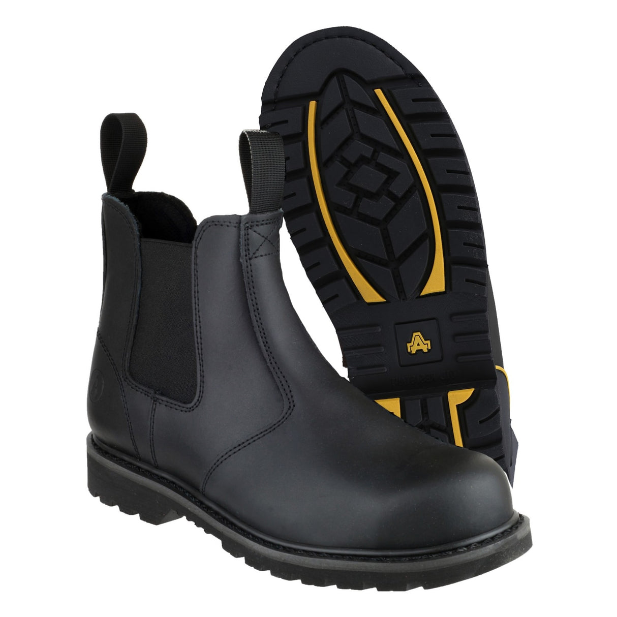 Amblers Safety Unisex FS5 Goodyear Welted Pull on Safety Dealer Boot Black