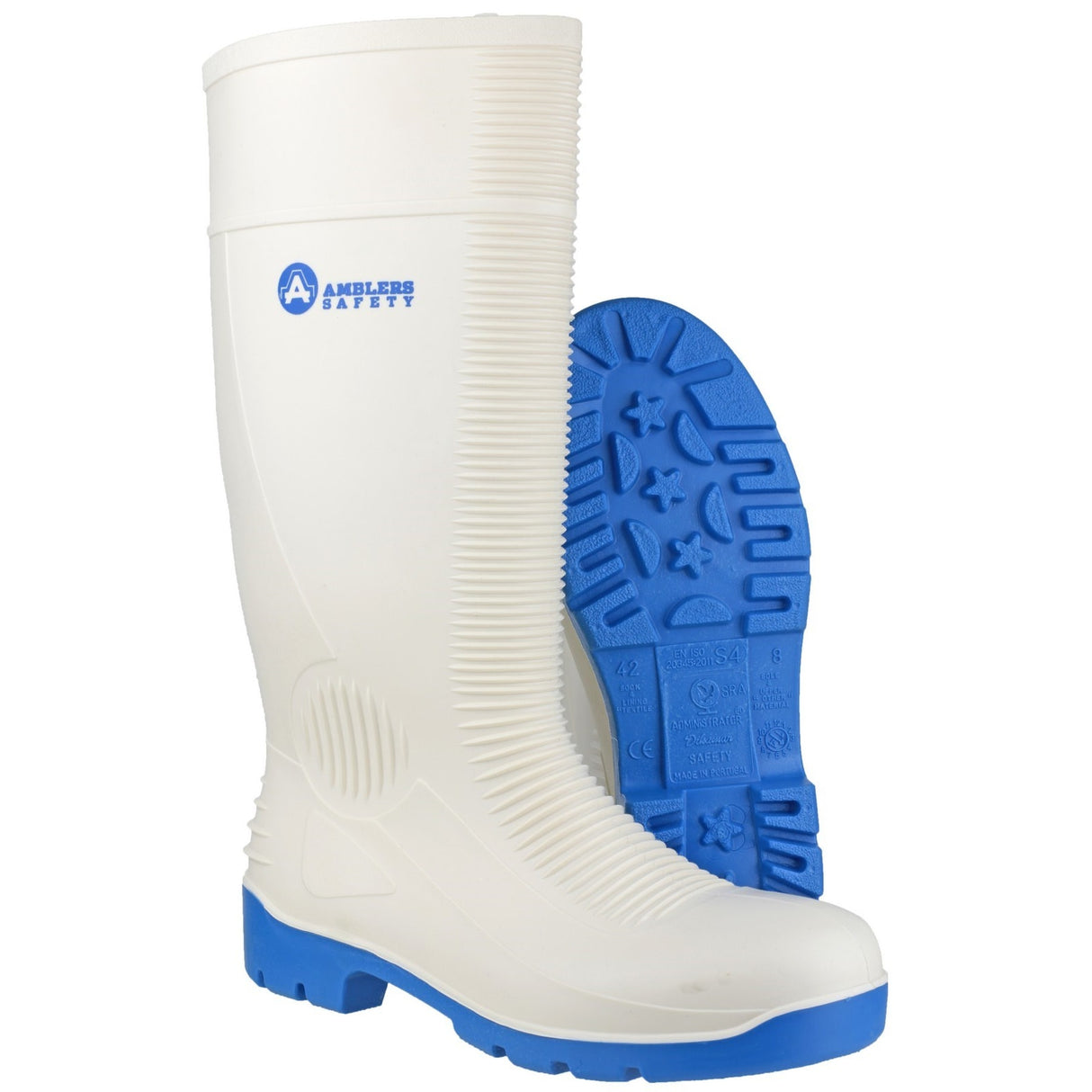 Amblers Safety Unisex FS98 Steel Toe Food Safety Wellington White