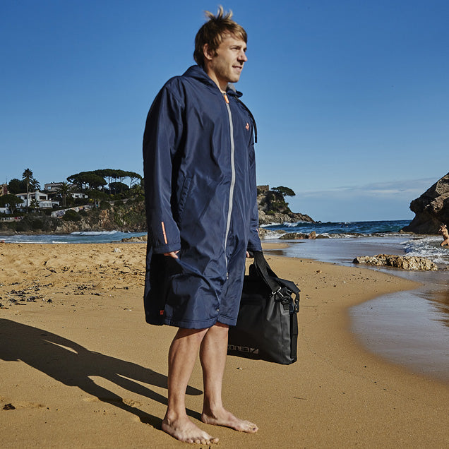 Zone3 Polar Fleece Parka Robe Navy/Orang