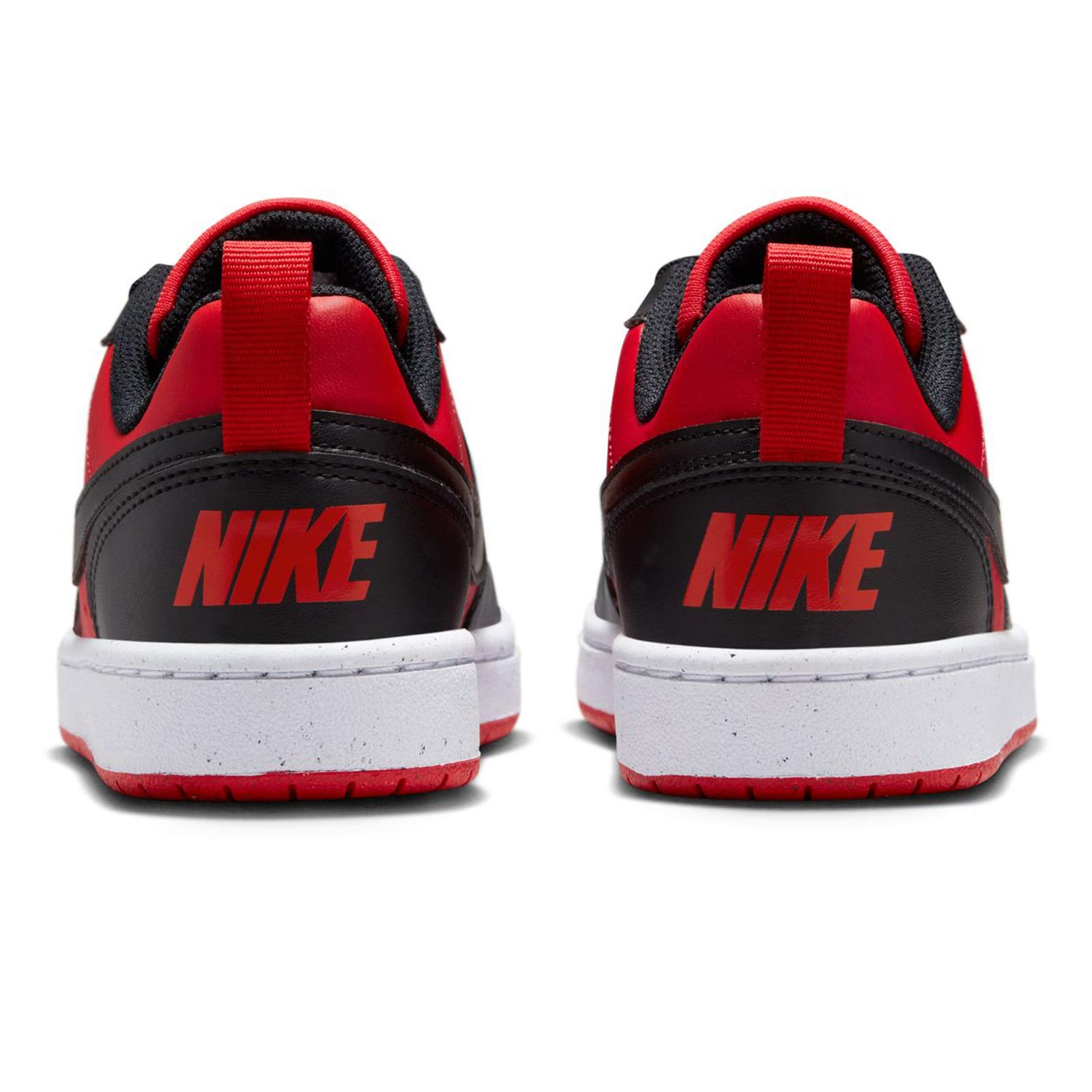 red and black nike court borough