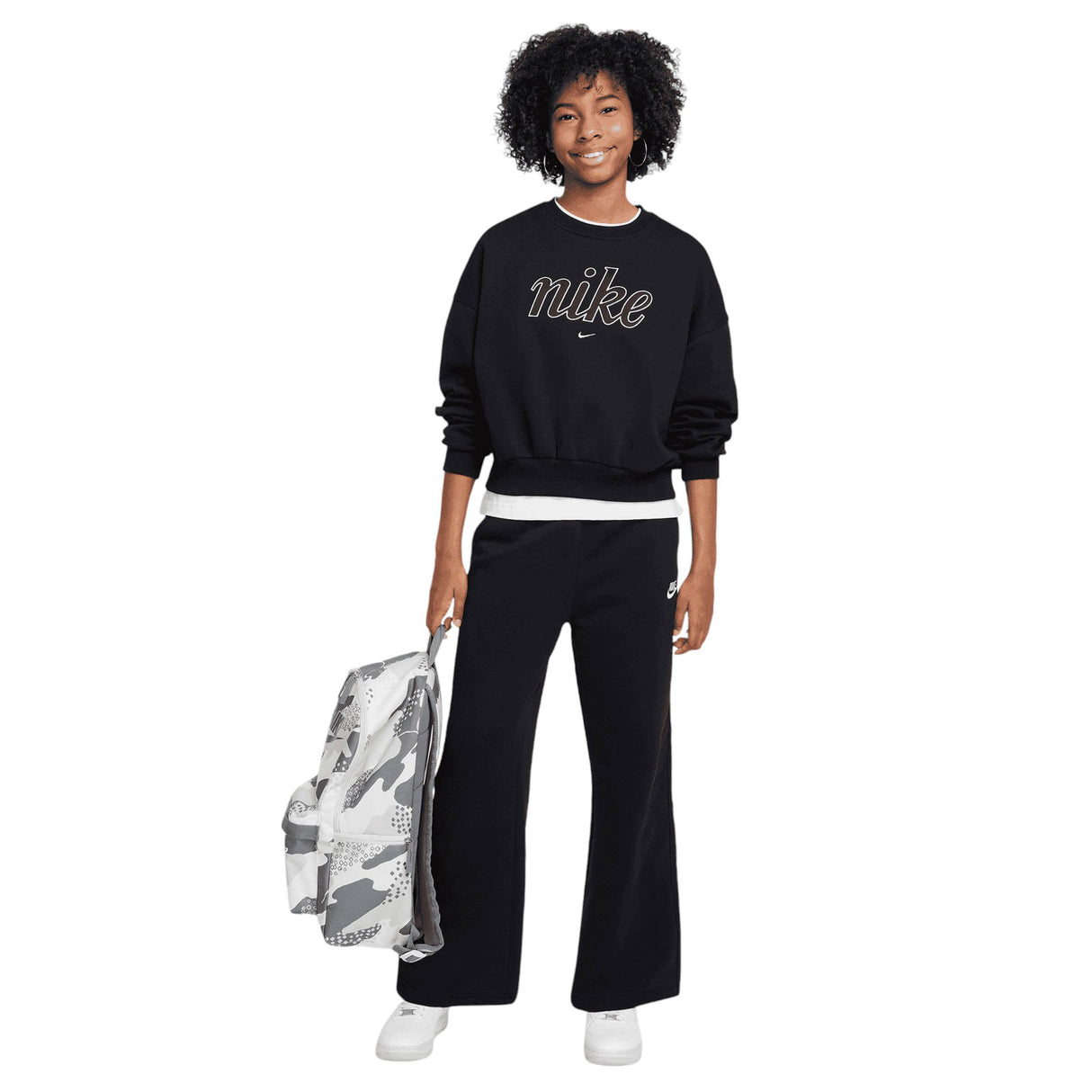 Nike Sportswear Club Fleece Girls Boxy Crew-Neck Sweatshirt