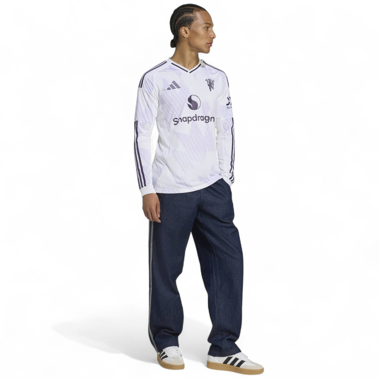 adidas Manchester United Football 2025/26 Adults Long Sleeved Away Jersey