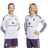adidas Manchester United Football 2025/26 Kids Long Sleeved Away Jersey