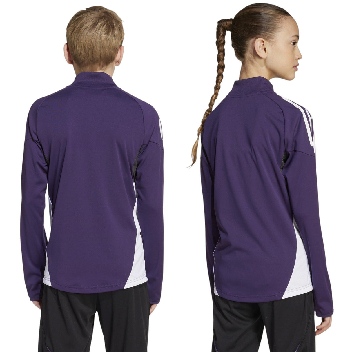 adidas Manchester United Tiro Football 2025/26 Kids Half-Zip Training Top Models Back View