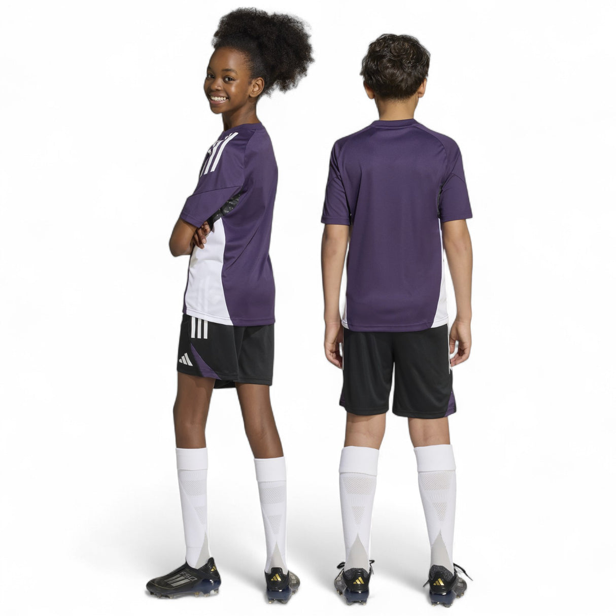 adidas Manchester United Tiro Football 2025/26 Kids Training Short Models Side Back View