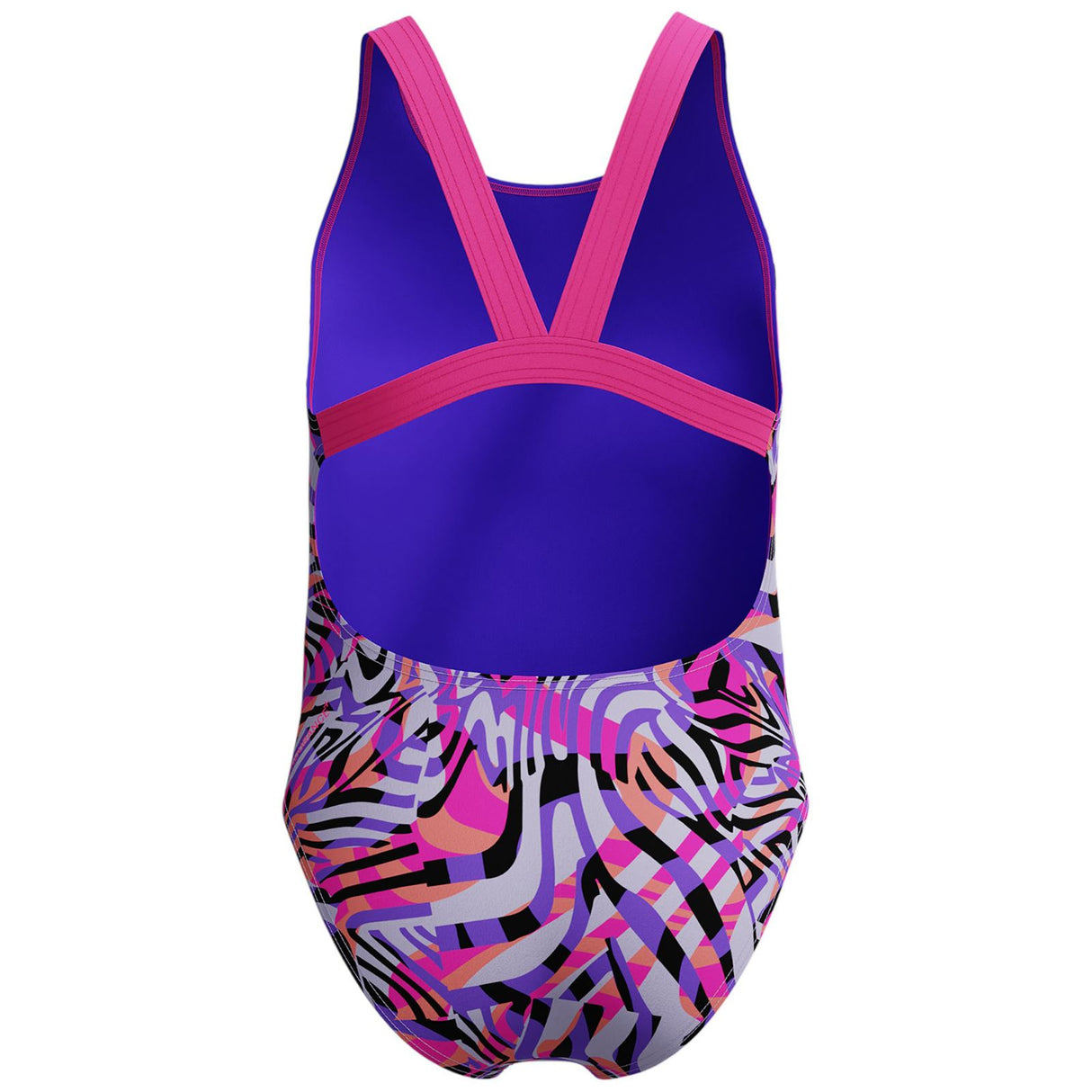 Speedo Girls Digit Allover Leaderback Swimsuit