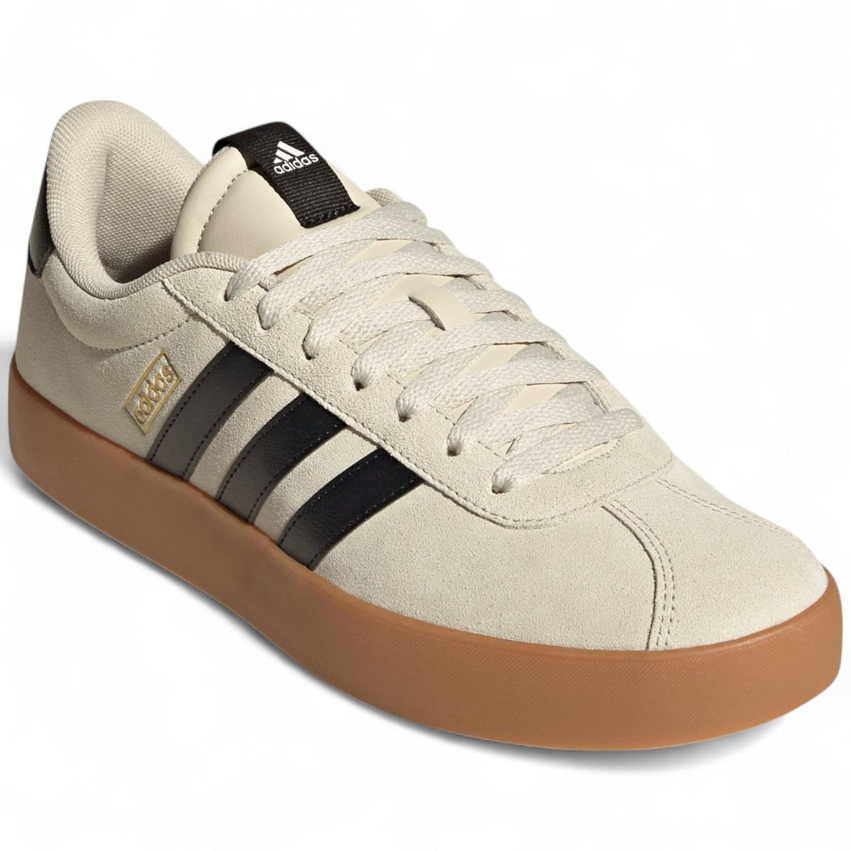 adidas VL Court 3.0 Mens Regular-Fit Lace Trainers Outer Full View Forward Facing