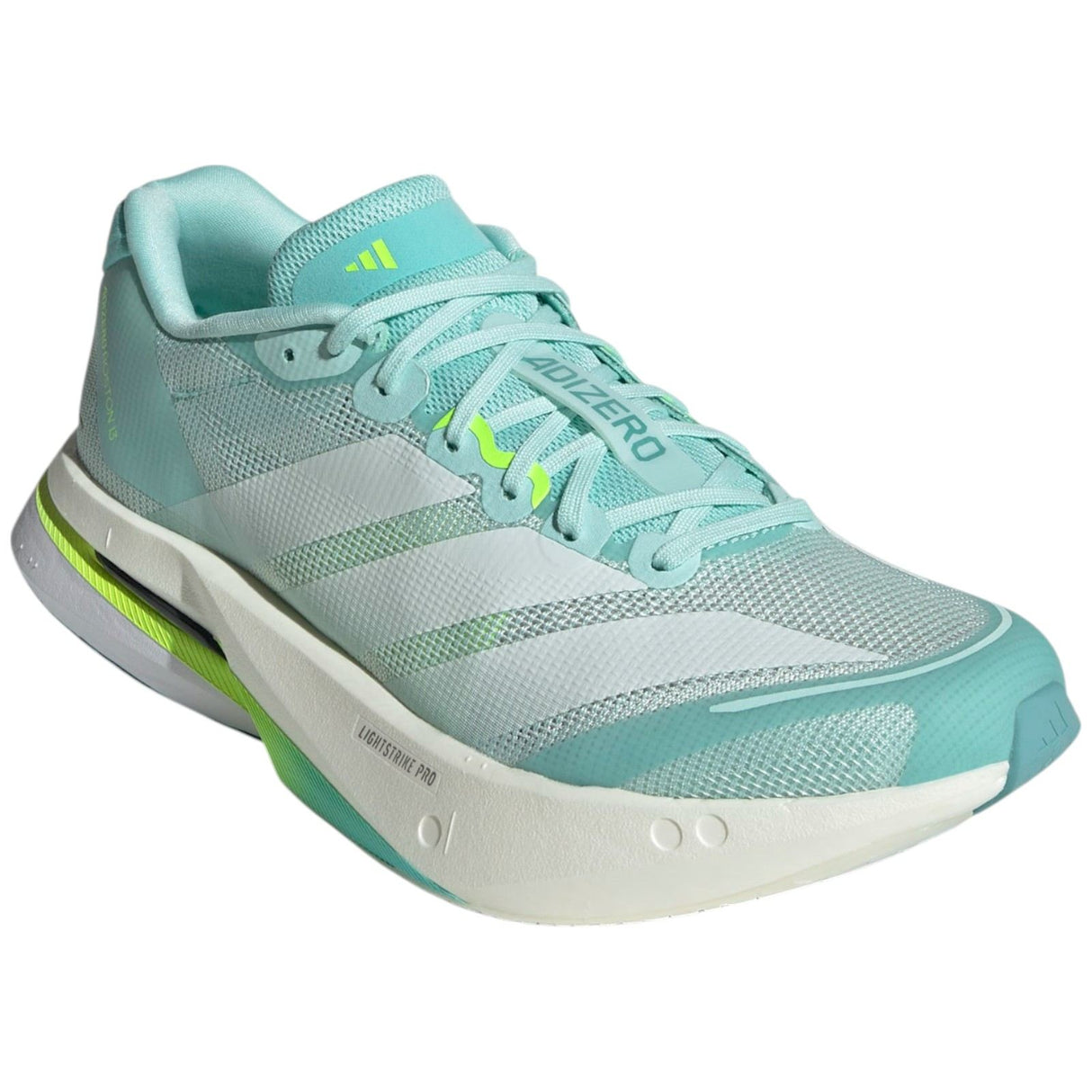 adidas Adizero Boston 13 Lightweight Mens Running Shoes Outer Full View Forward Facing