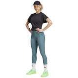 adidas Power Womens Short Sleeved Boxy Training T-Shirt Model Full-Length Standing View
