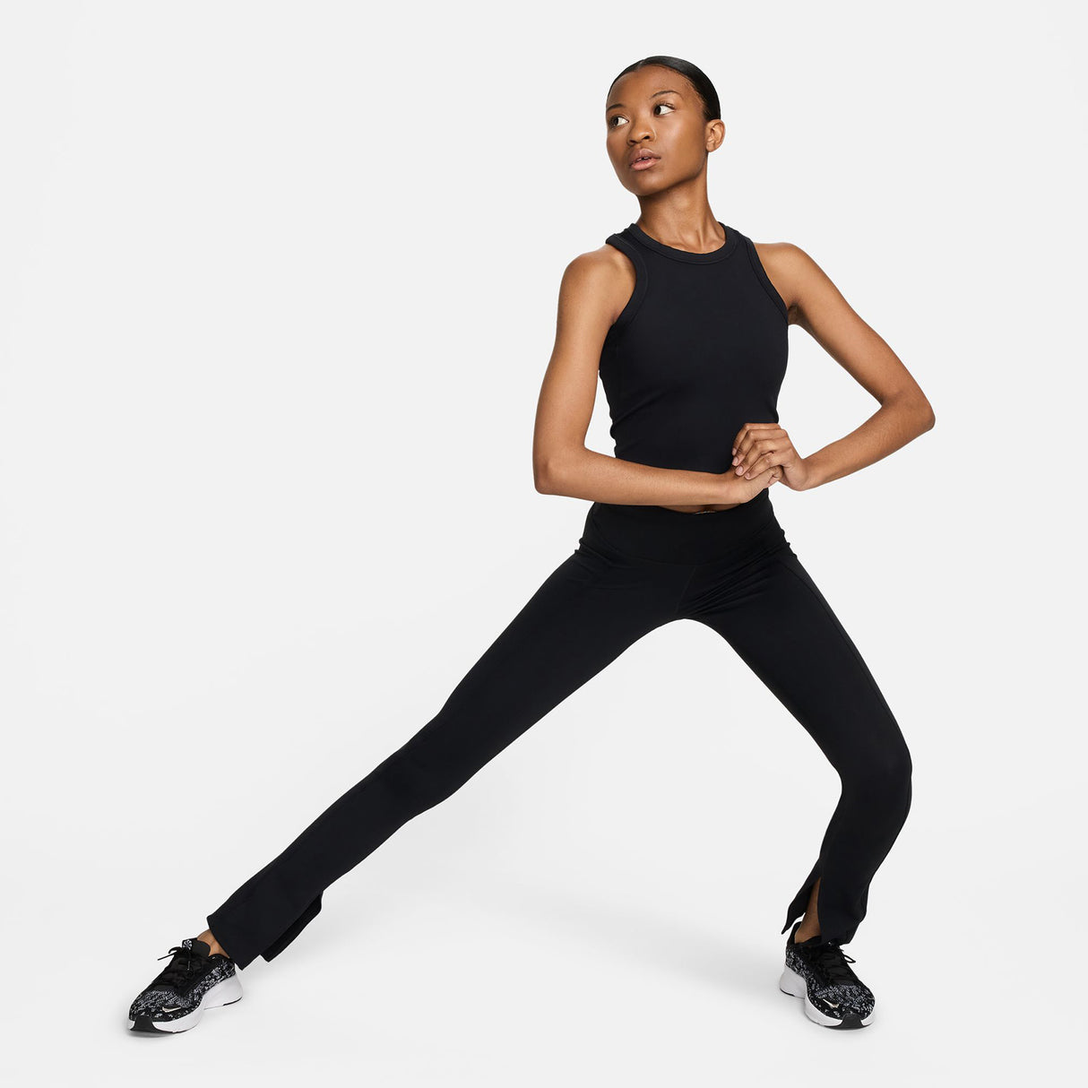 Nike One Fitted Womens Dri-FIT Cropped Tank Top