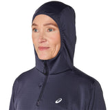 Asics Road Winter Womens LS Hoodie Navy