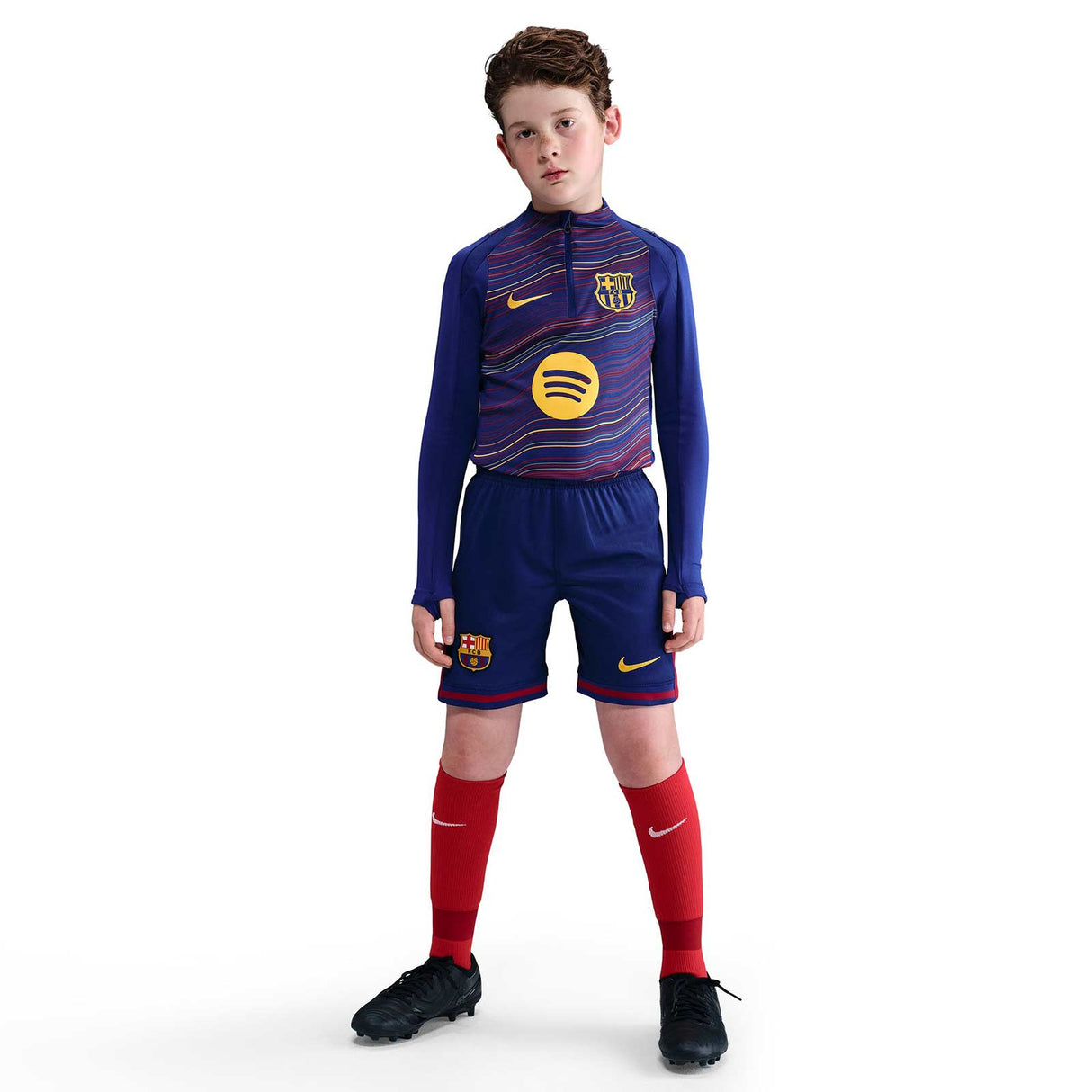 Nike FC Barcelona 2025/26 Stadium Home Kids Dri-FIT Soccer Replica Shorts