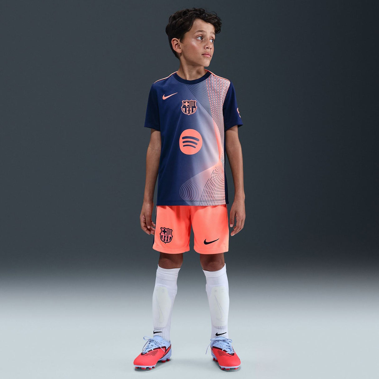 Nike FC Barcelona Academy Pro Third Big Kids Dri-FIT Soccer Pre-Match Top