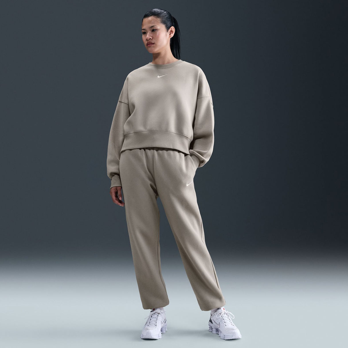 Nike NSW PHNX FLC HR OS Wmns PANT 2 Grey