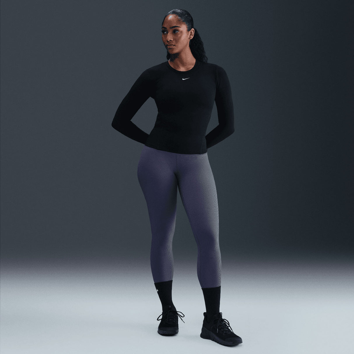 Nike Wmns ONE DF FTTD LS TOP Black