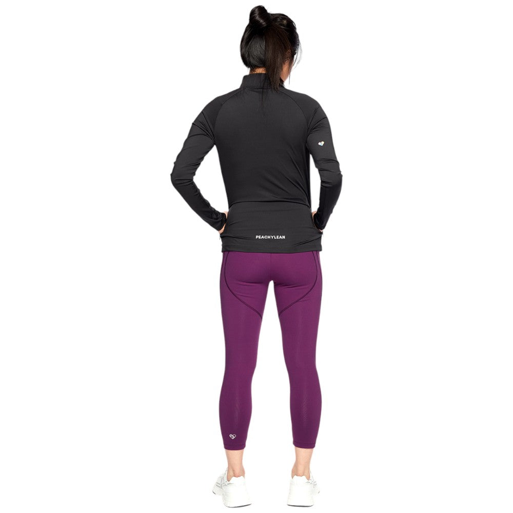 Peachylean Structured Full-Zip Womens Slim-Fit Workout Top