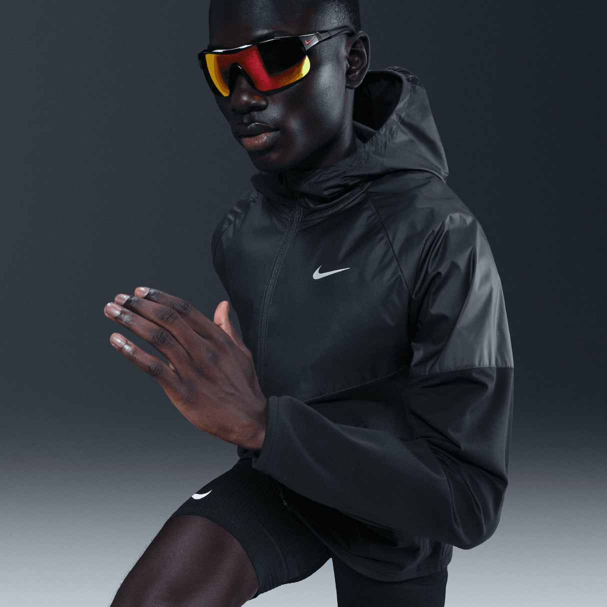 Nike Mens TF RPL WNTRZD MILER JKT Black
