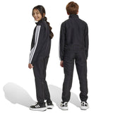 adidas Boys J 3S WV Track Suit  Blk/Wh