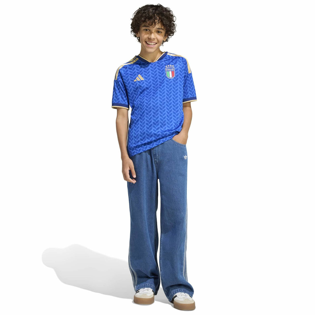 adidas Italy WC26 Kids Home Jersey Blue