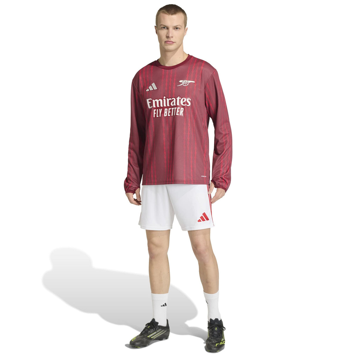 adidas AFC 25 PM Crew Top Maroon
