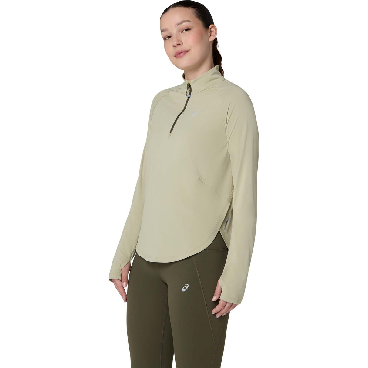 ASICS  WMS NAGINO RUN ADJUST HOODIE GRN