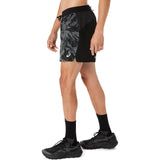 ASICS MENS FUJITRAIL PRINT 5IN SHORT BLK