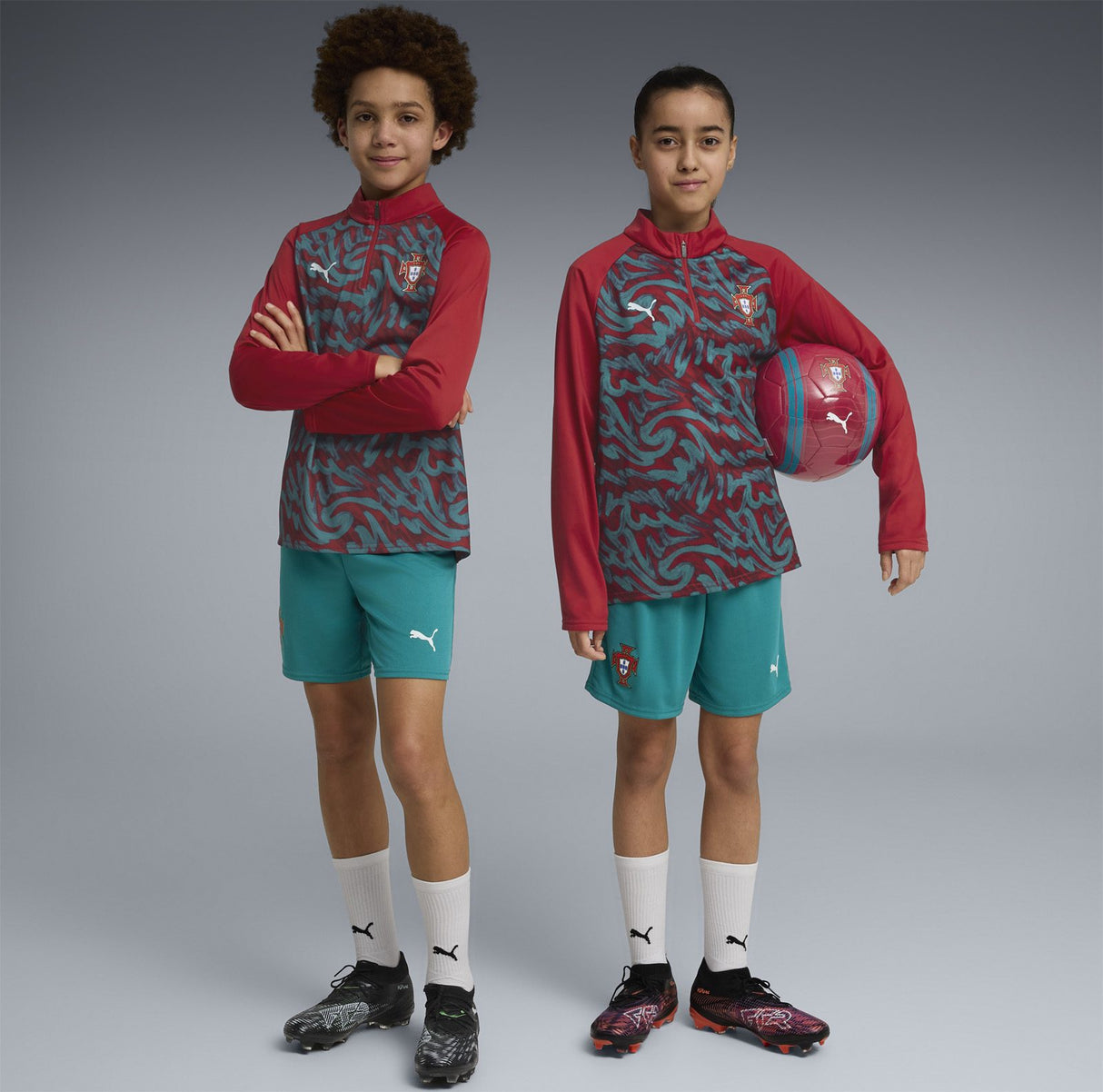 PUMA PORTUGAL WC26 KIDS PM QZ TOP RED