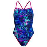 Speedo Club Training Printed V-Back 2.0 Womens Swimsuit