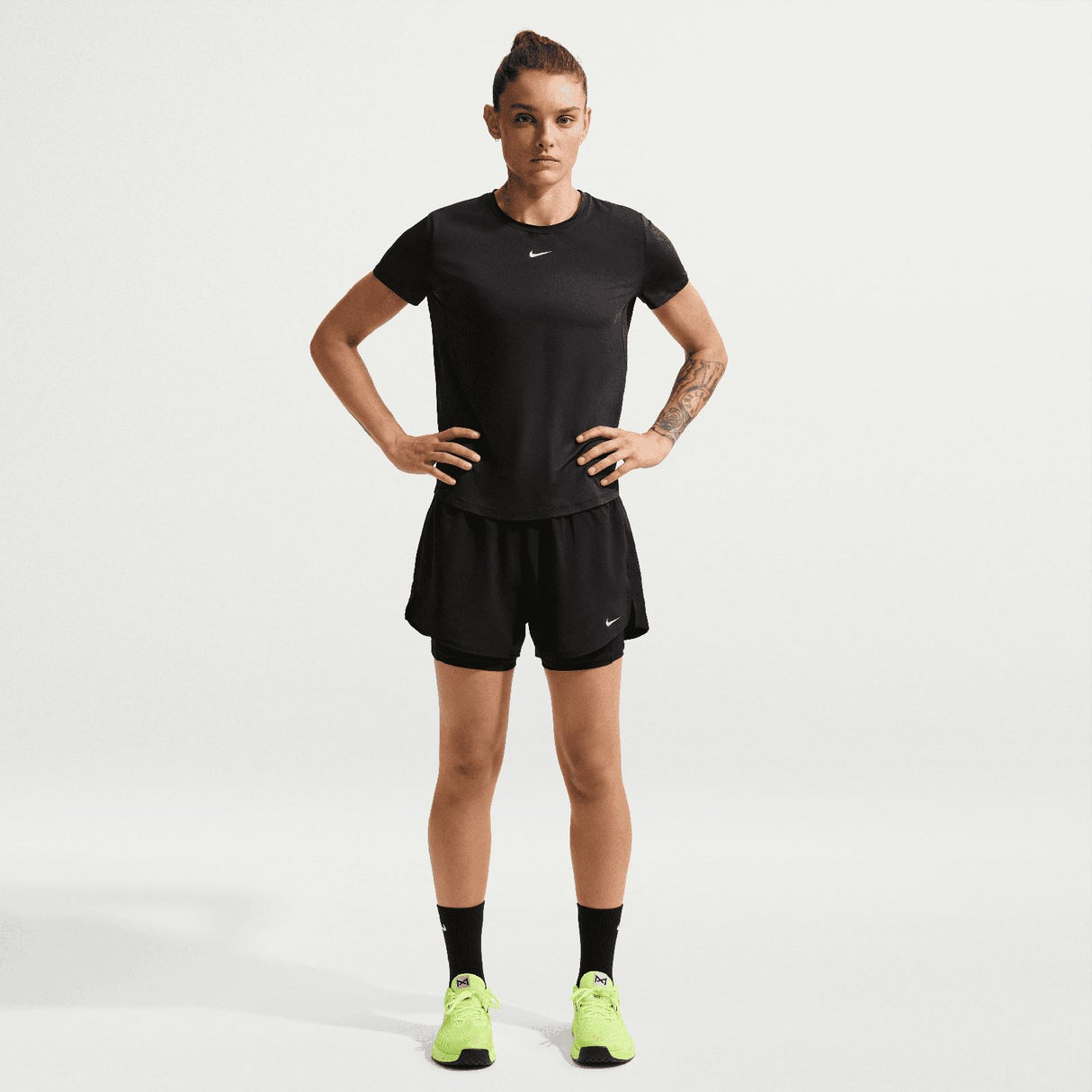 Nike W NK ONE DF HR 3IN 2N1 SHORT Black