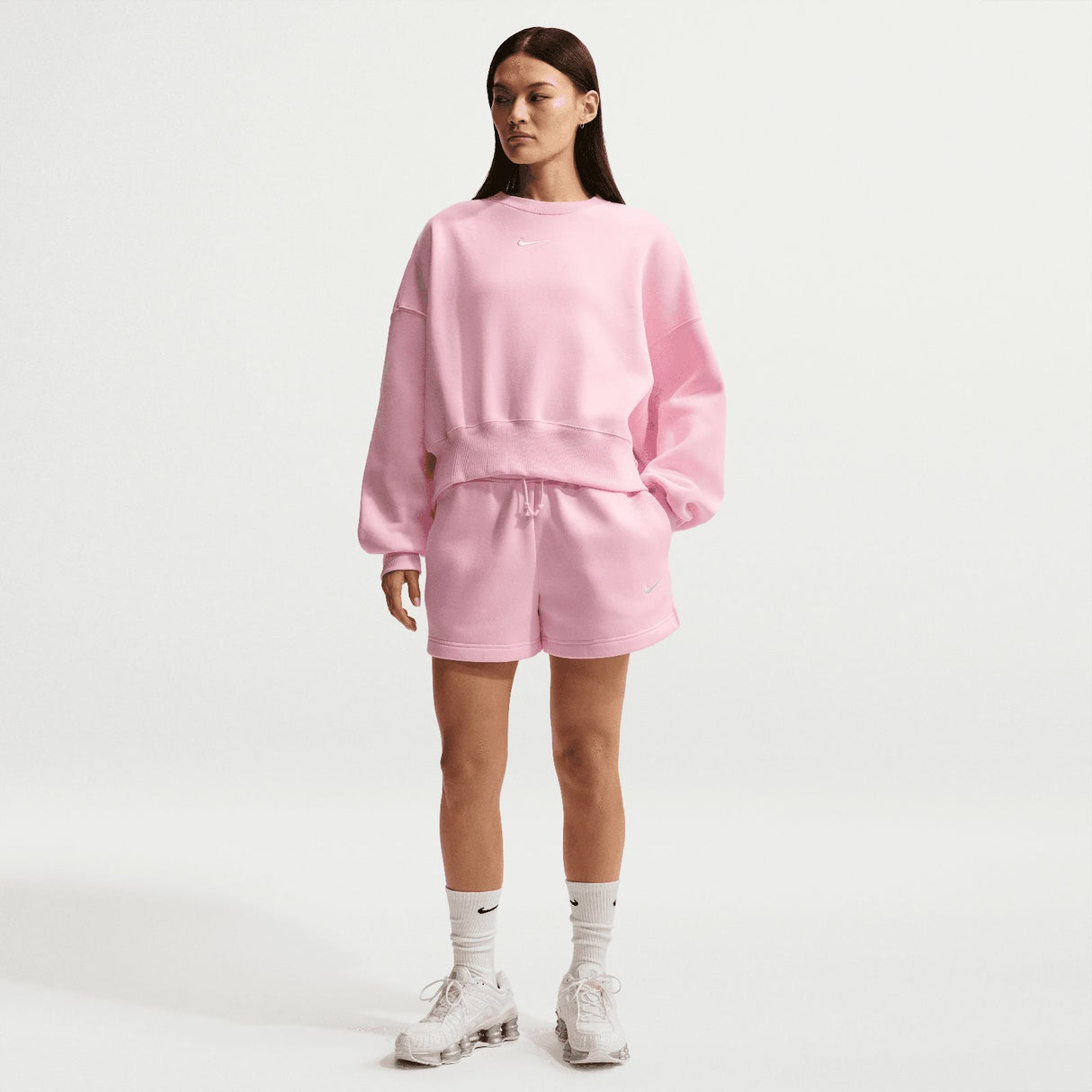 NIKE NSW PHNX FLC STD 4IN SHRT WMS Pink