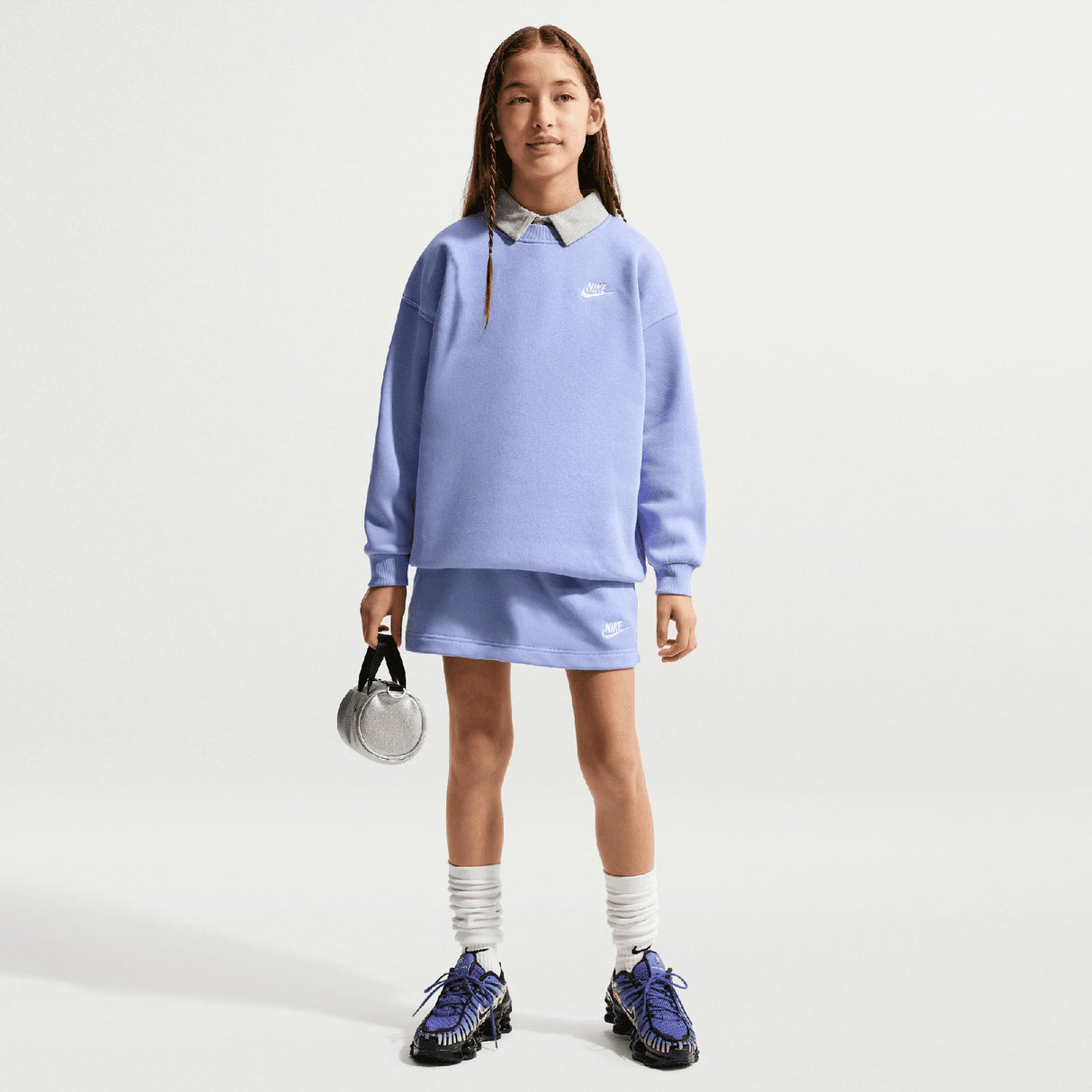 NIKE GIRLS NSW CLUB FLC OVRSZD CREW Purp