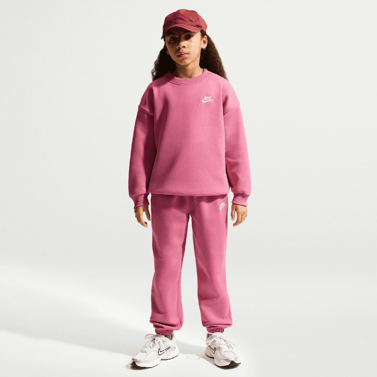 NIKE GRLS NSW CLUB FLC OVRSZD CREW Pink