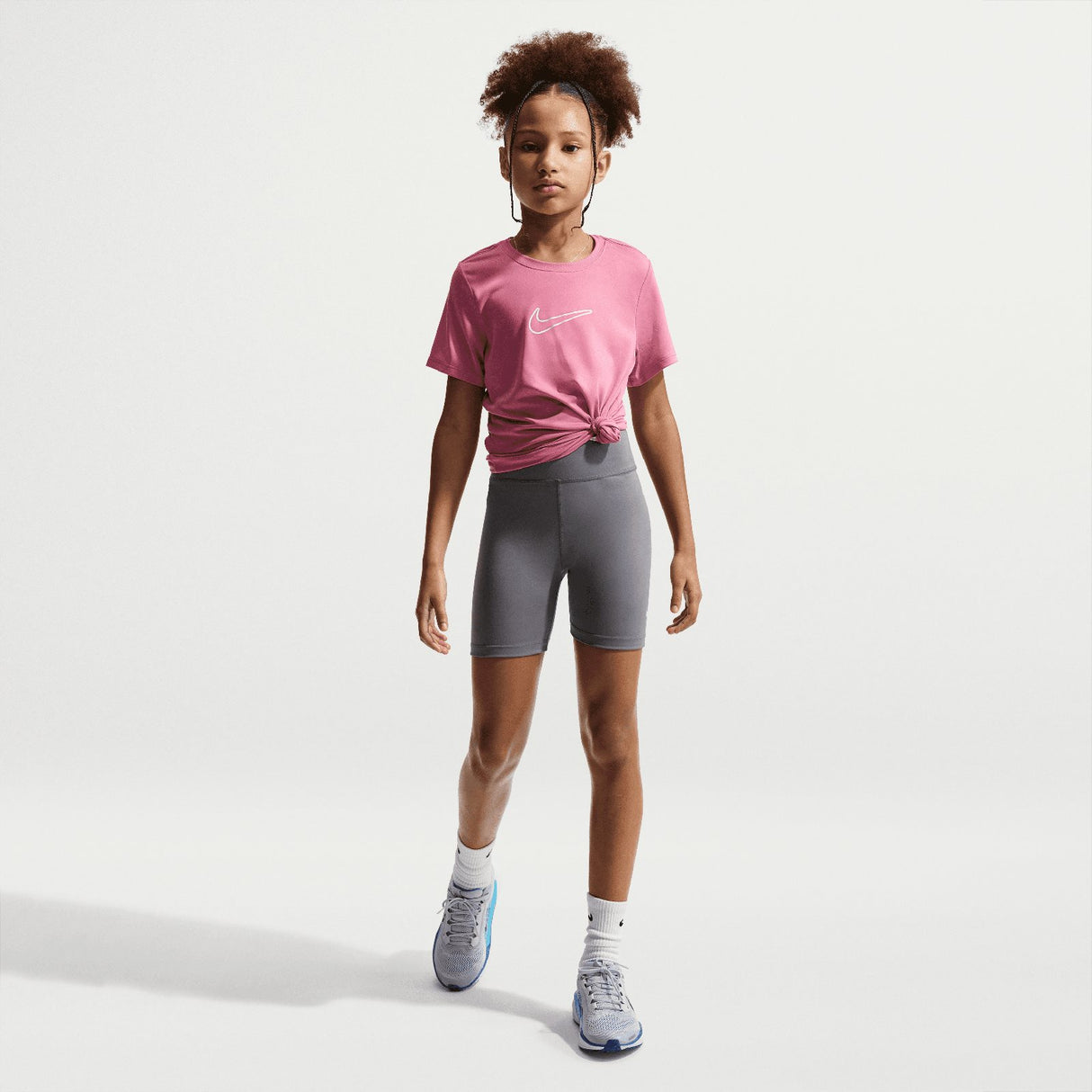 NIKE GIRLS DF ONE STD SS TOP HBR Pink